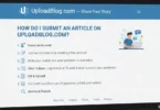 how do i submit an article on uploadblog.com